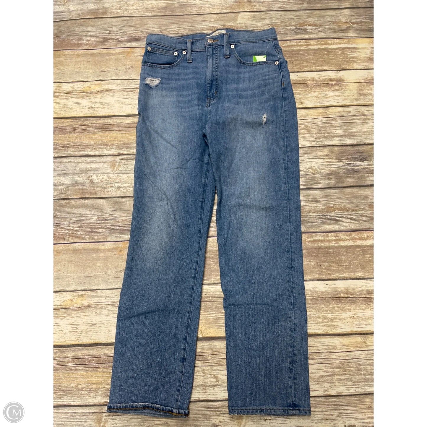 Jeans Straight By Madewell In Blue Denim, Size: 6