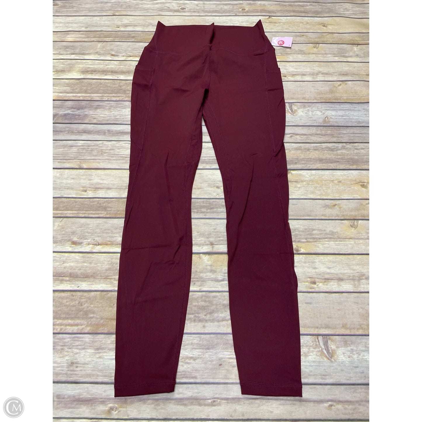 Athletic Leggings By Lululemon In Maroon, Size: 6