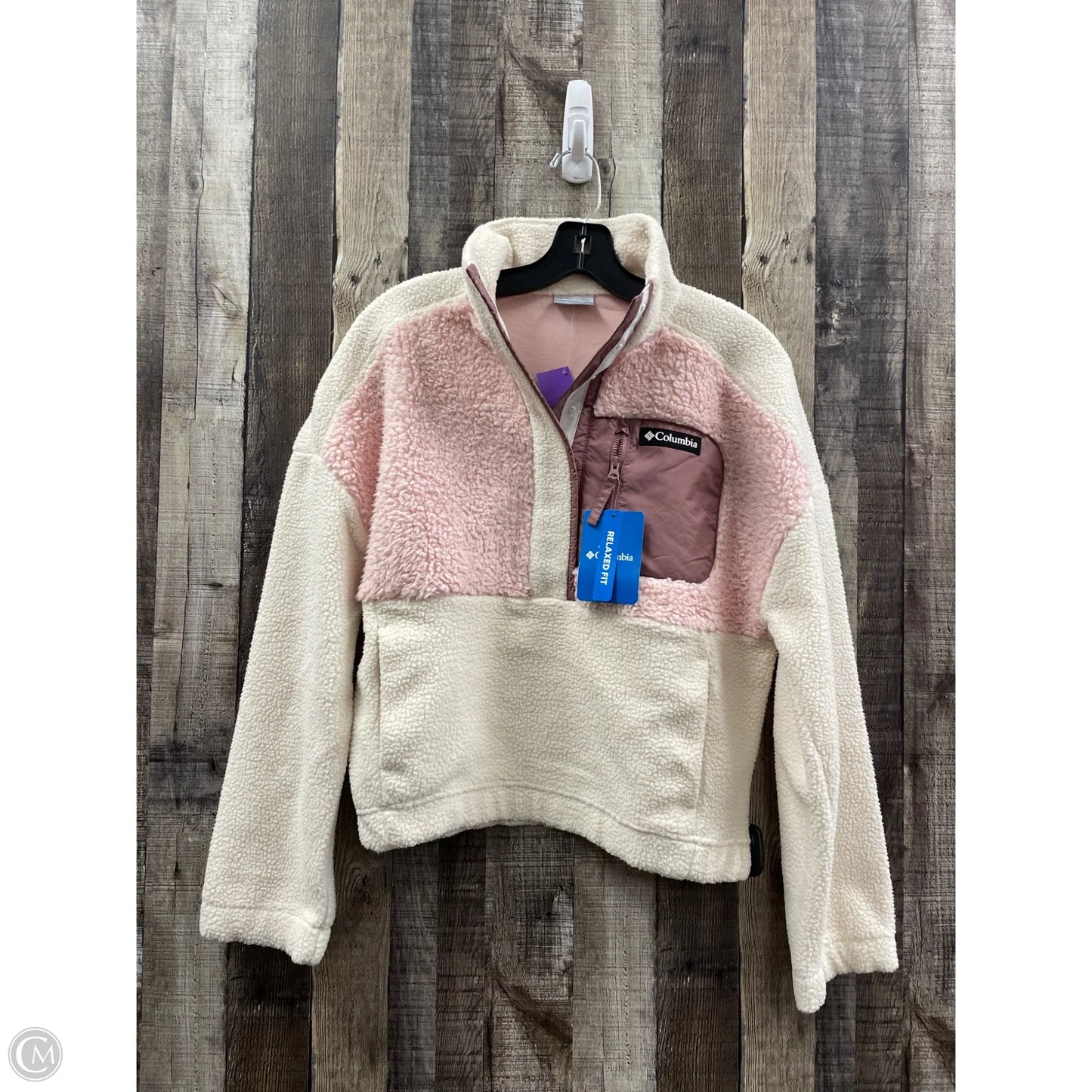 Jacket Fleece By Columbia In Pink & Tan, Size: Xs