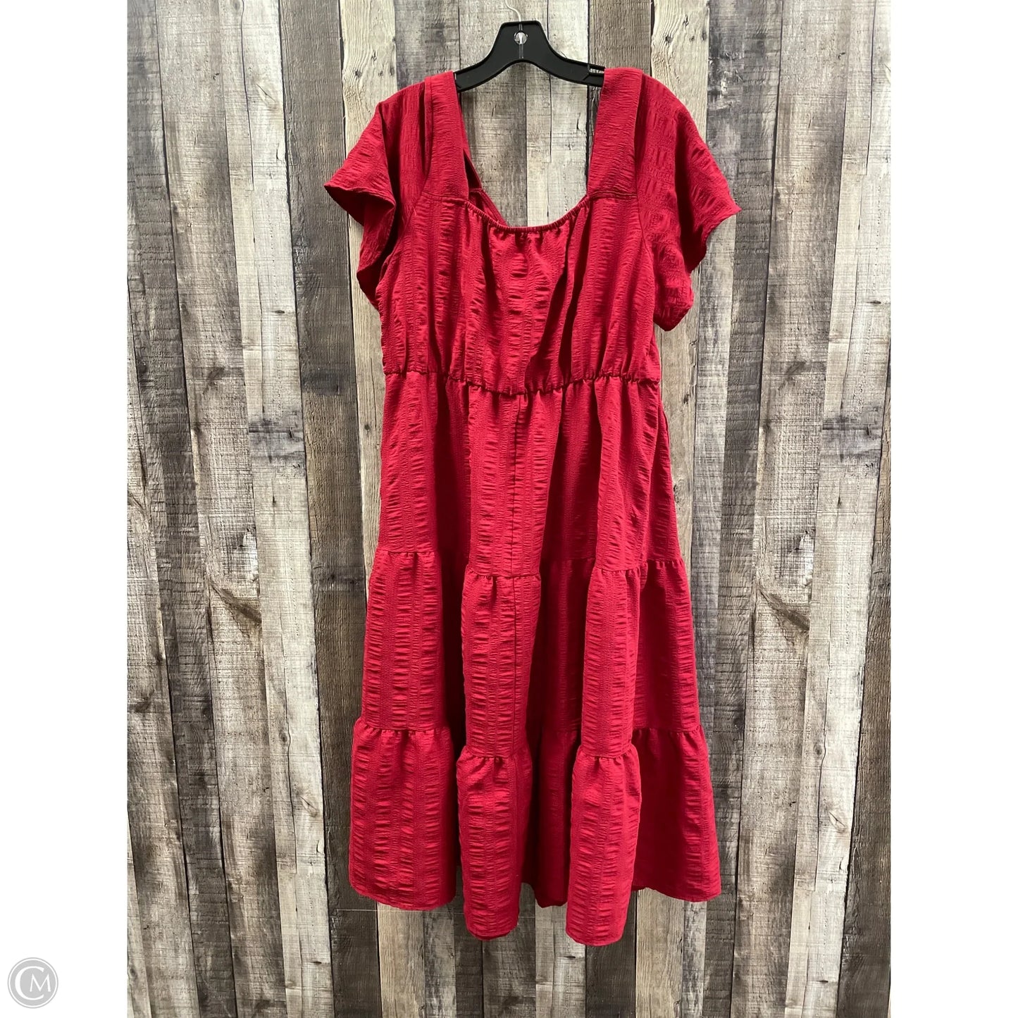 Dress Casual Maxi By Bloomchic In Red, Size: 1x
