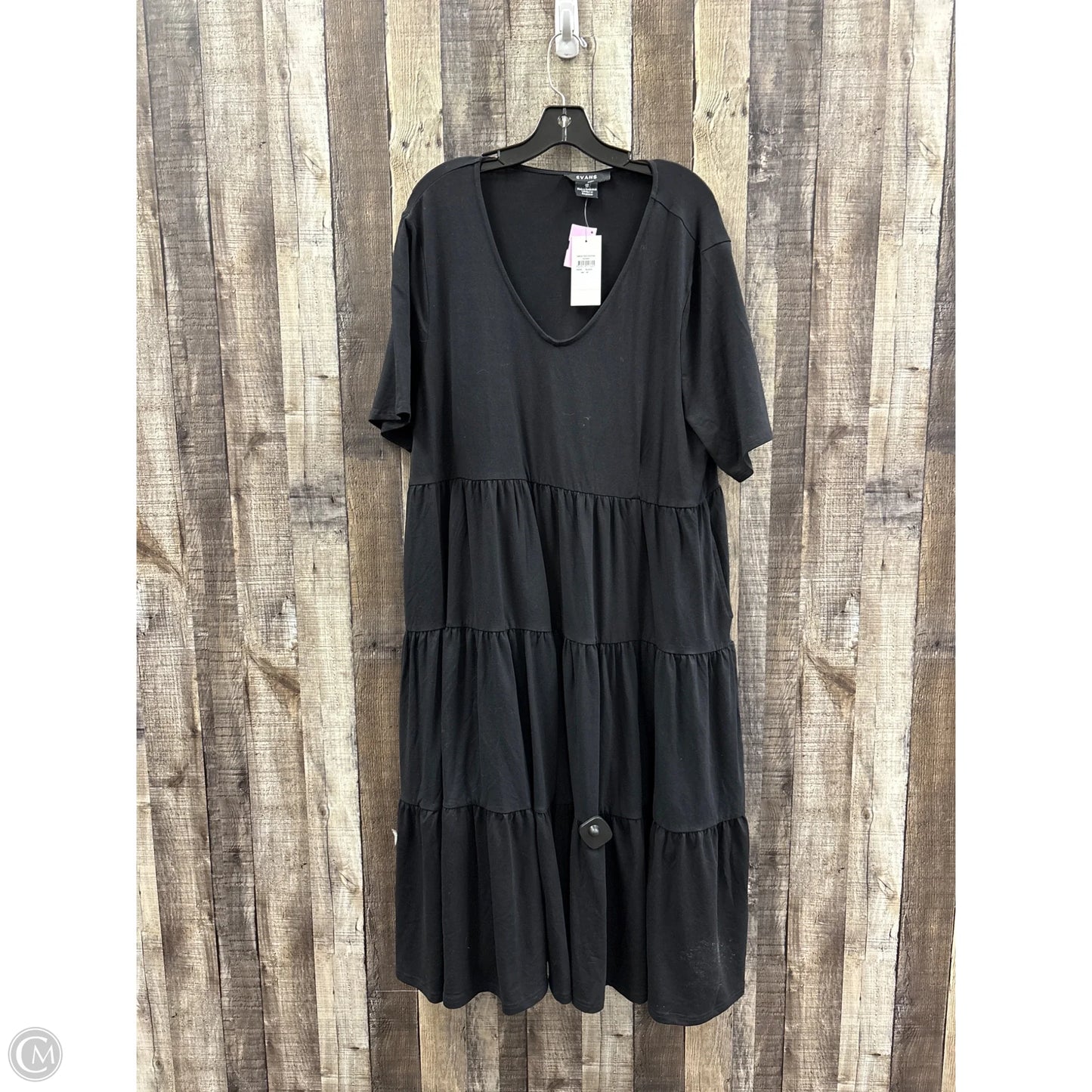 Dress Casual Midi By Cme In Black, Size: 1x