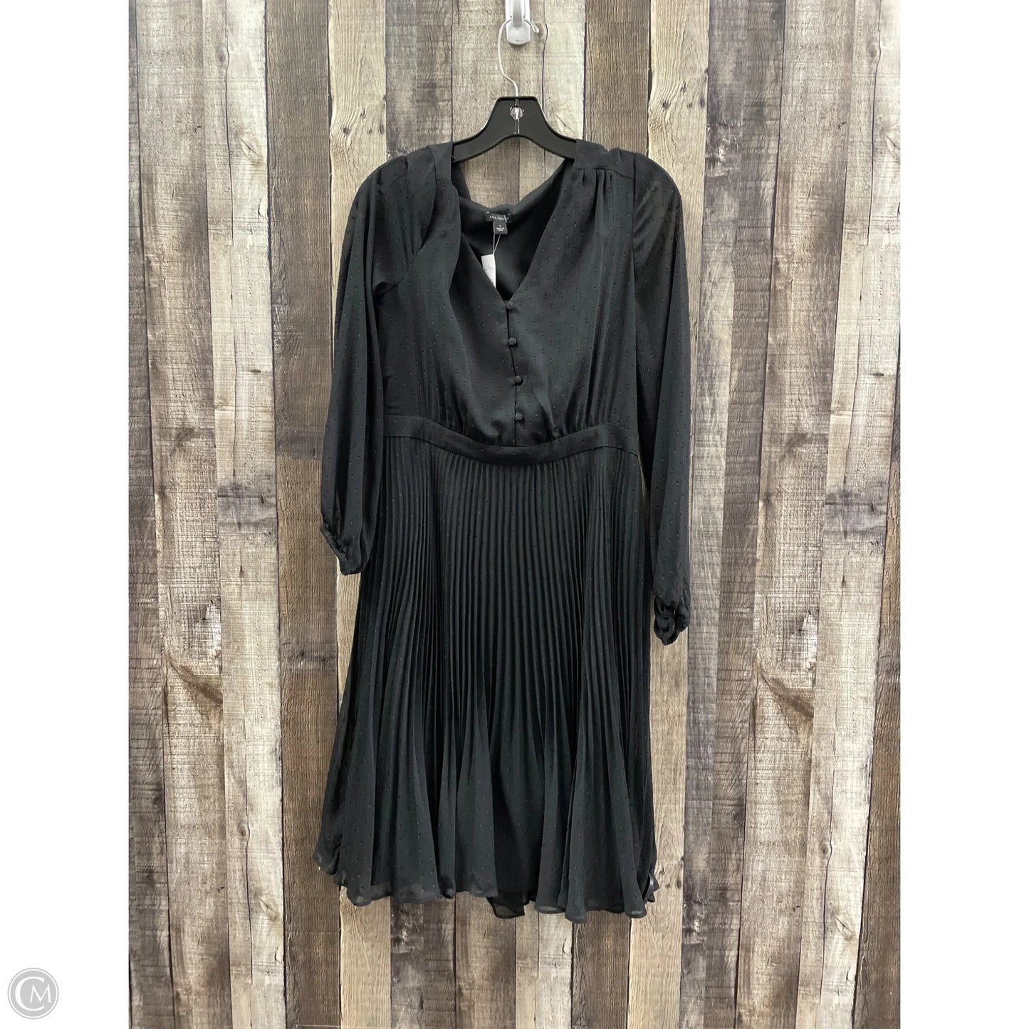 Dress Casual Midi By Ann Taylor In Black, Size: S