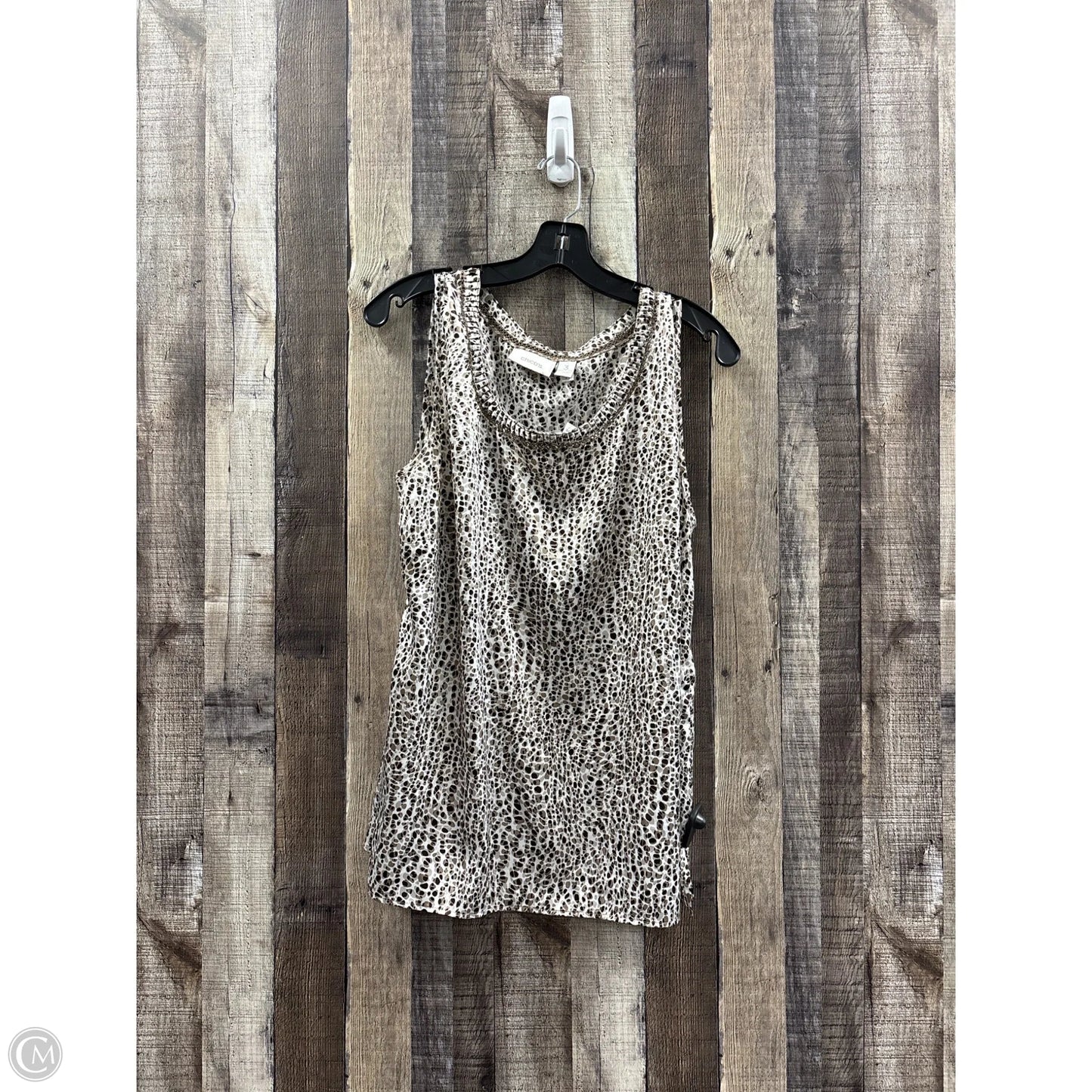 Top Sleeveless By Chicos In Animal Print, Size: Xl