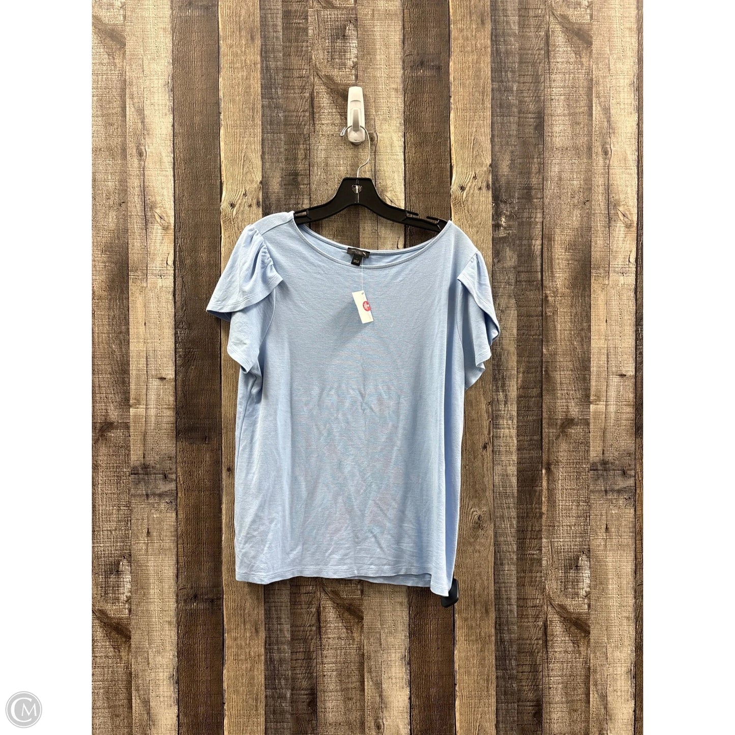 Top Short Sleeve By Ann Taylor In Blue, Size: L