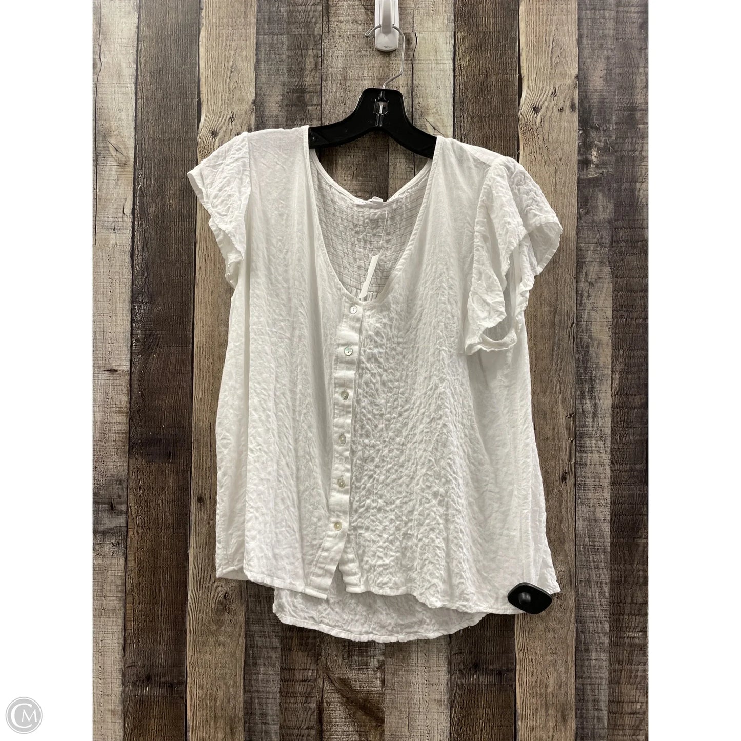 Top Short Sleeve By Jane And Delancey In White, Size: L