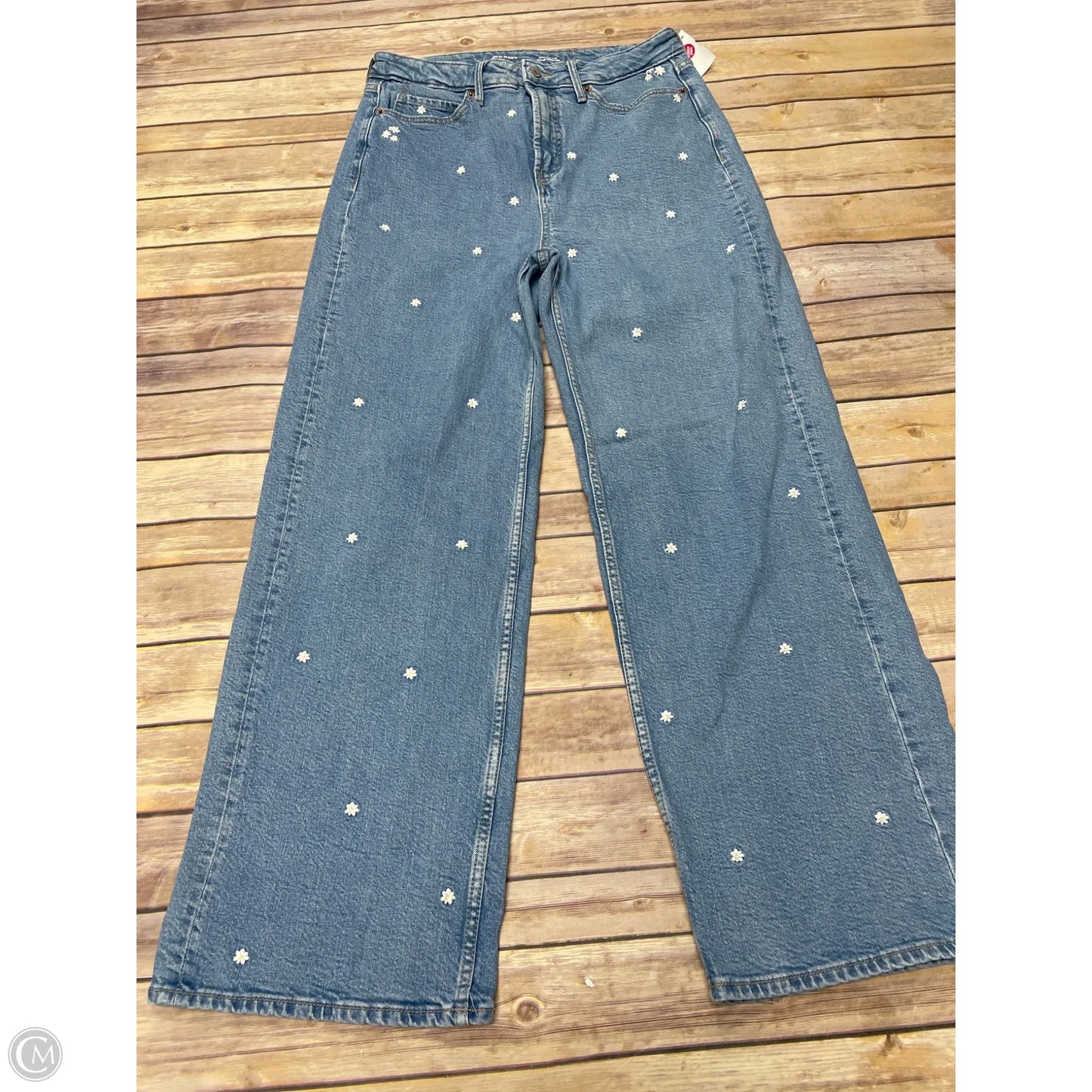 Jeans Wide Leg By Old Navy In Blue Denim, Size: 8