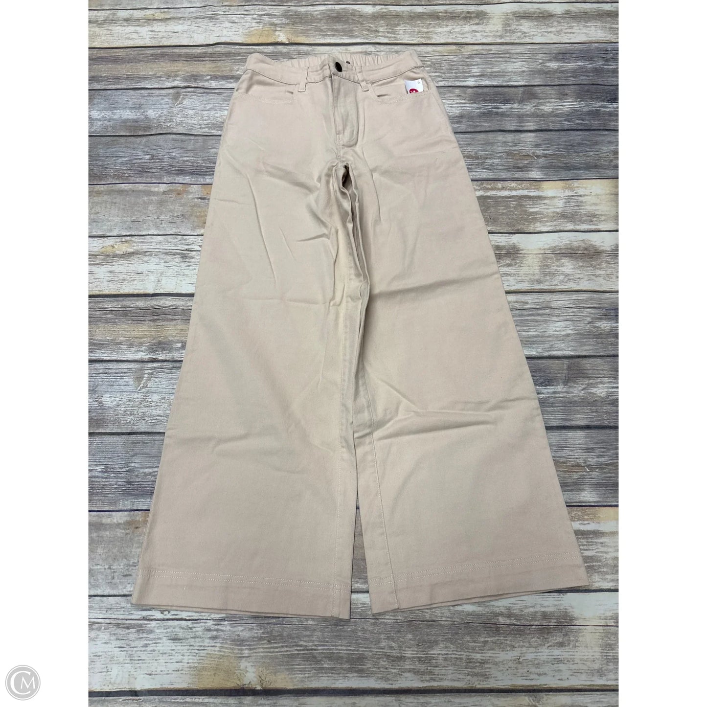 Pants Wide Leg By Pact In Beige, Size: S