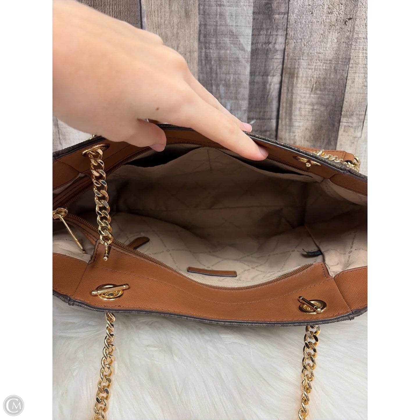 Handbag Designer By Michael Kors, Size: Medium