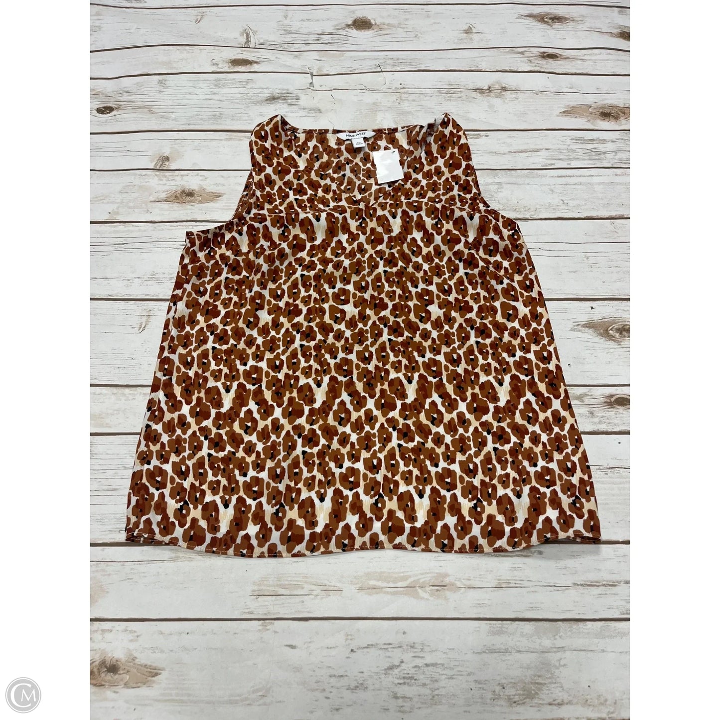 Top Sleeveless By Nine West In Brown, Size: Xs