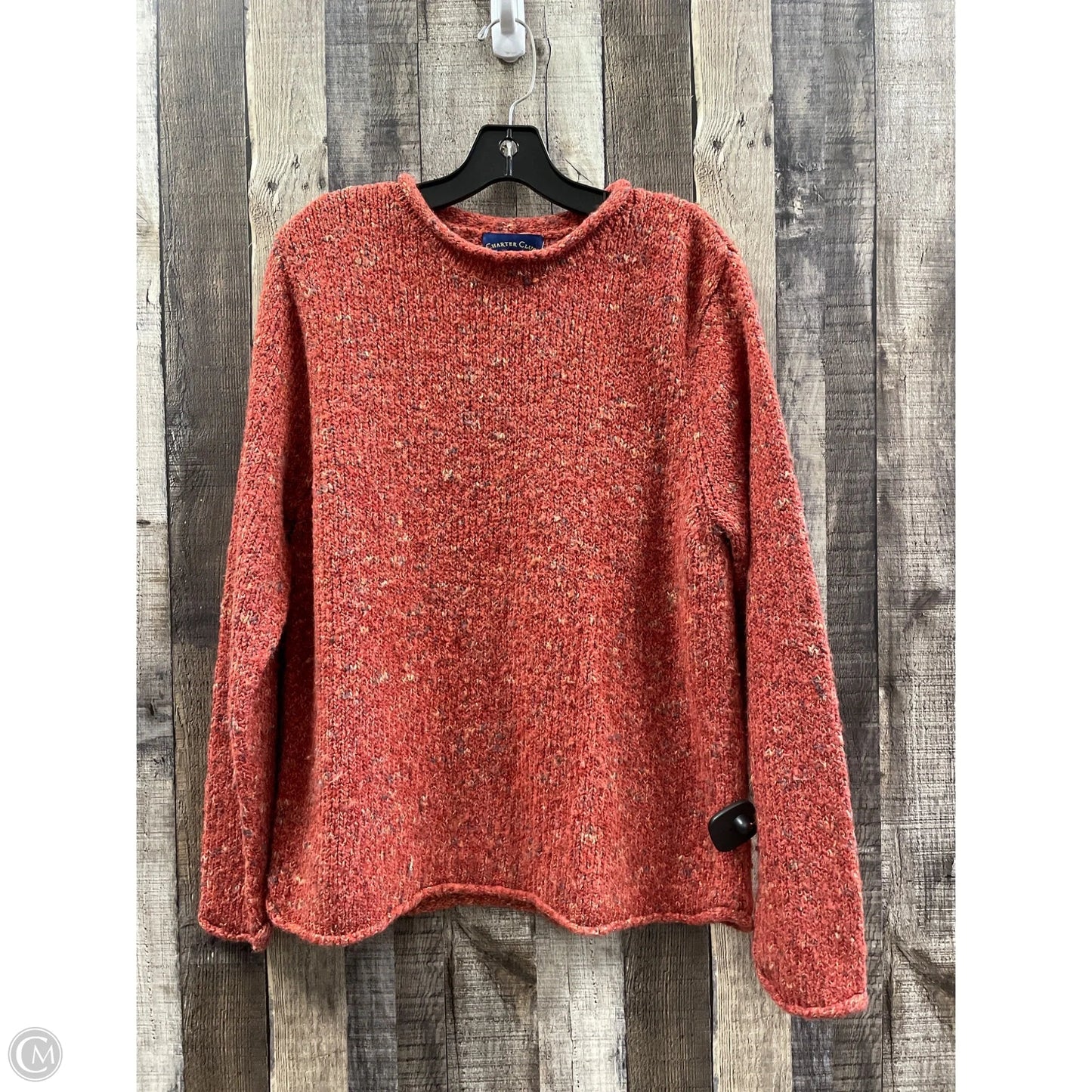 Sweater By Charter Club In Red, Size: L