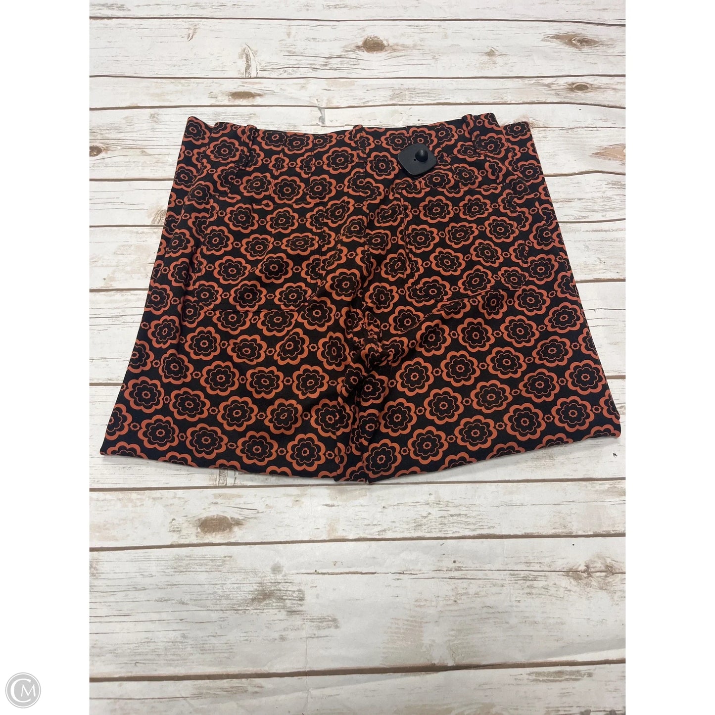 Pants Cropped By Anthropologie In Black & Orange, Size: 8