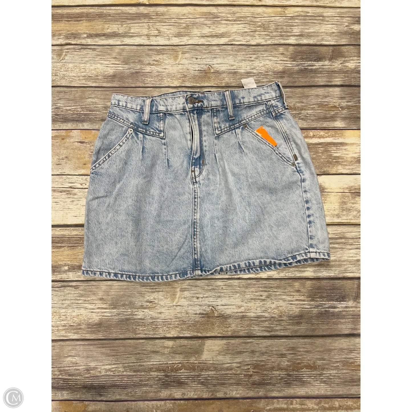 Skirt Midi By Banana Republic In Blue Denim, Size: 10