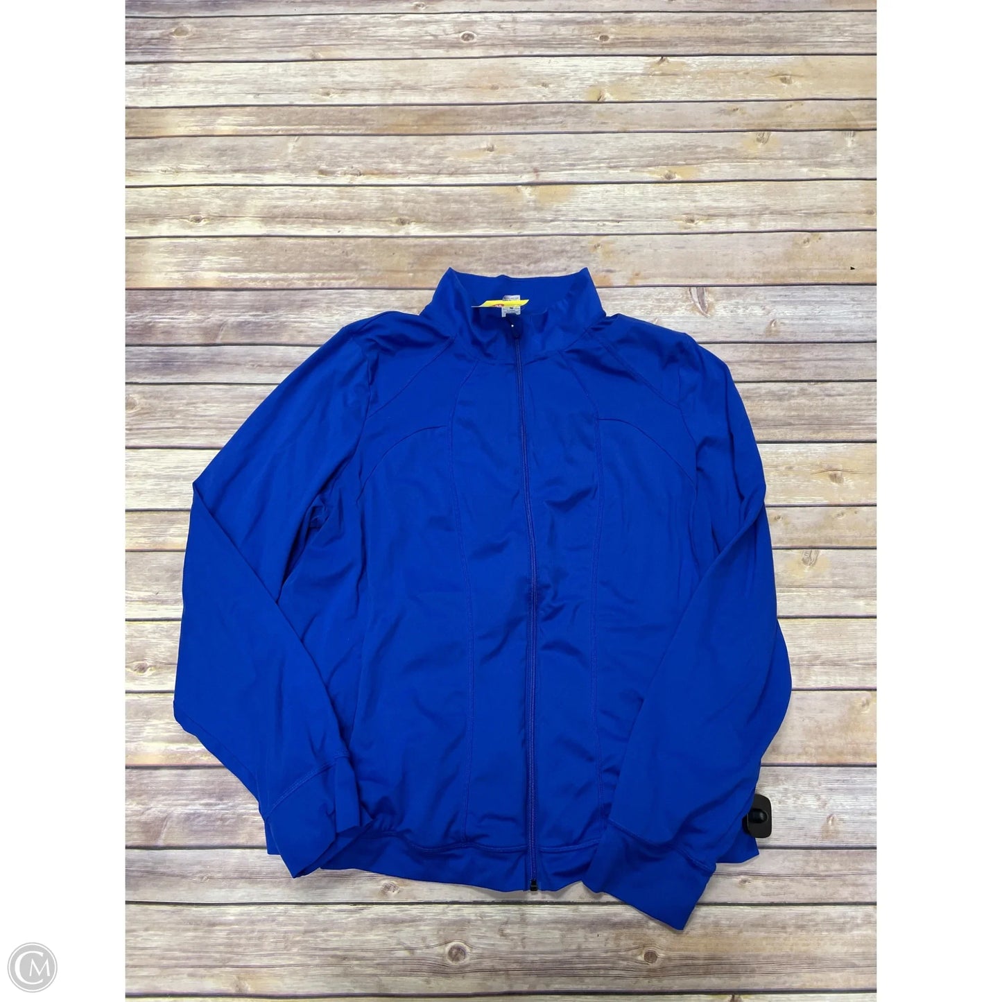 Athletic Top Long Sleeve Collar By Xersion In Blue, Size: Xl