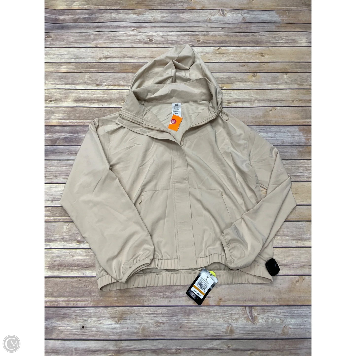 Athletic Jacket By Champion In Tan, Size: M