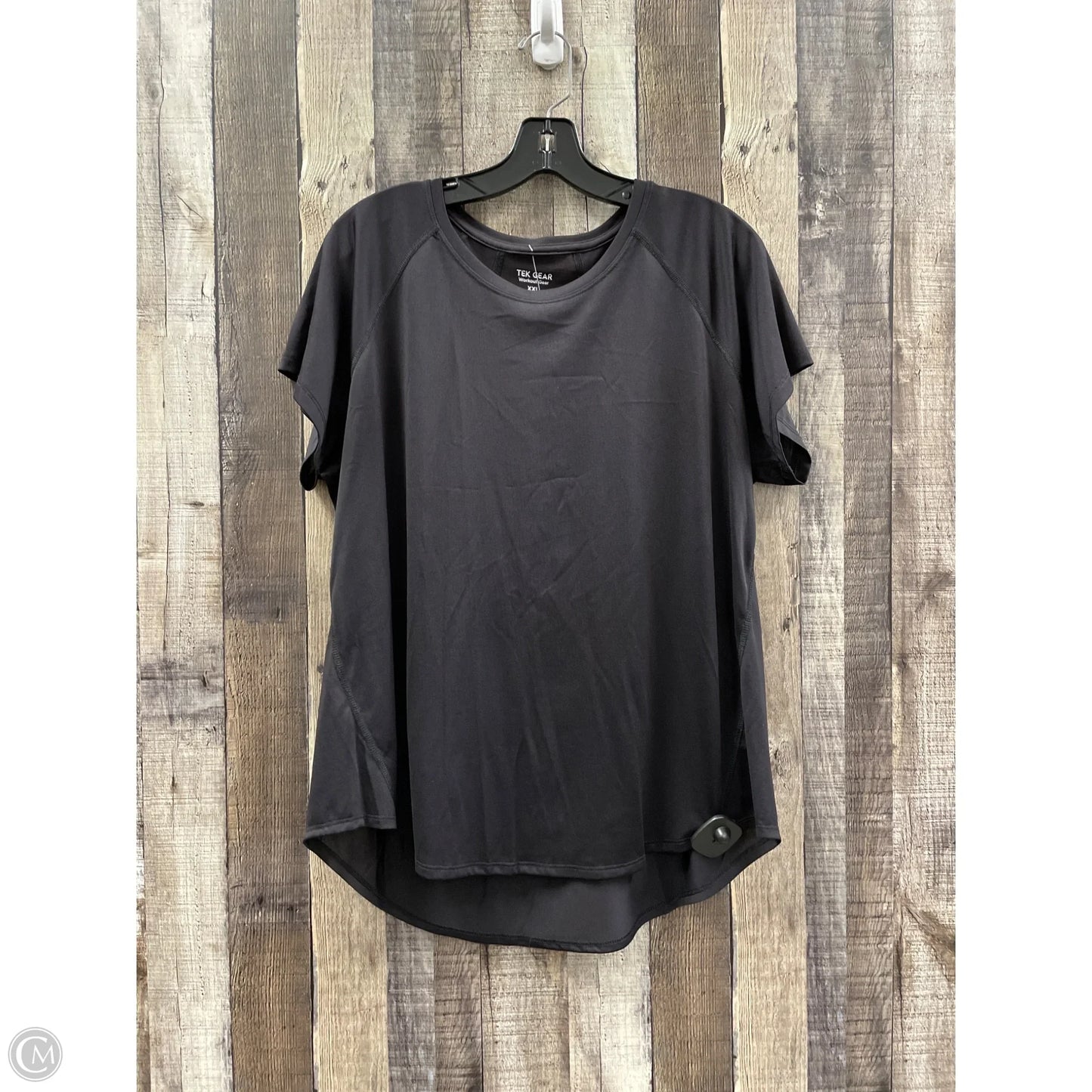 Athletic Top Short Sleeve By Tek Gear In Black, Size: Xxl