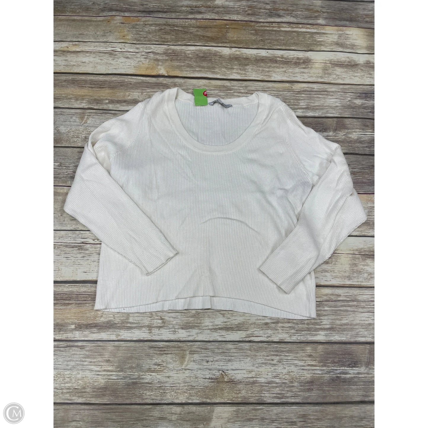 Top Long Sleeve By Ophelia Roe In Cream, Size: 3x