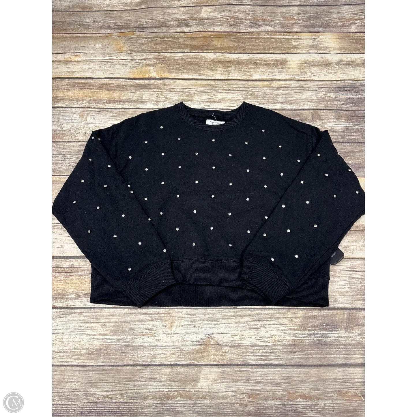 Sweatshirt Crewneck By American Eagle In Black, Size: M