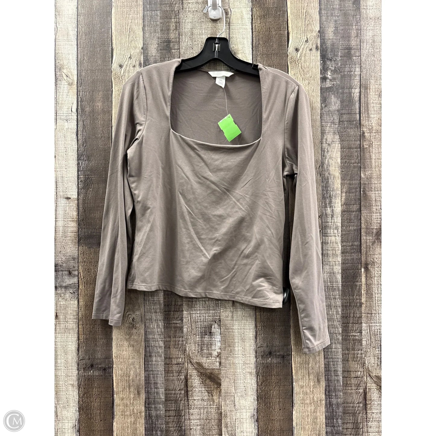 Top Long Sleeve By H&m In Brown, Size: M