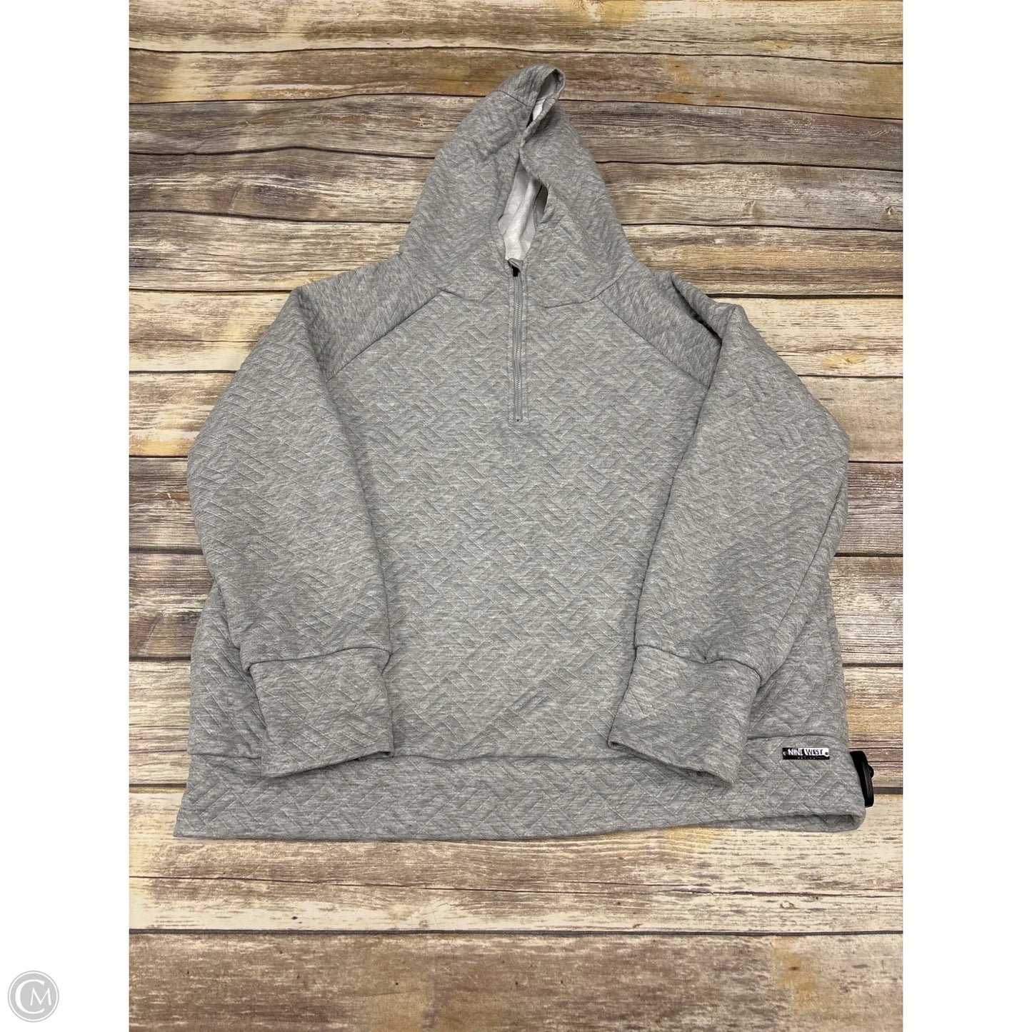 Athletic Jacket By Nine West In Grey, Size: Xl