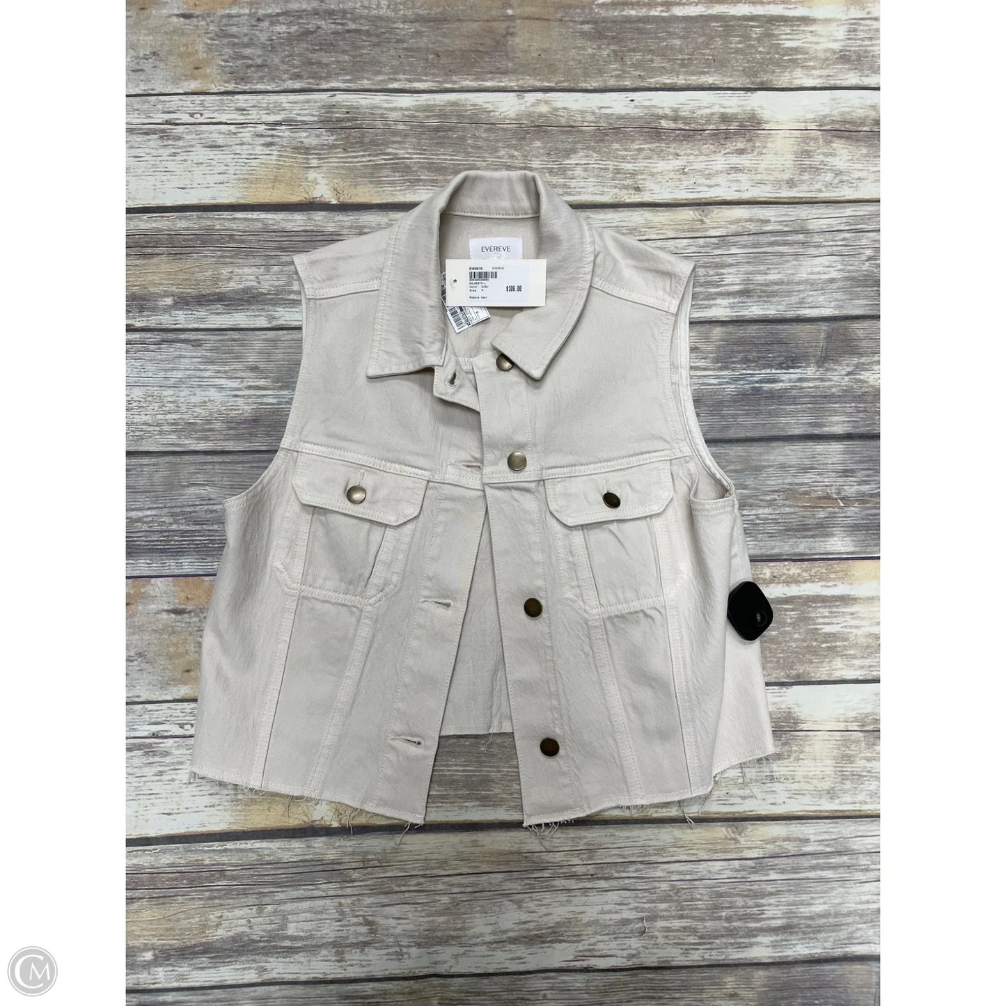 Vest Other By Evereve In Tan Denim, Size: M