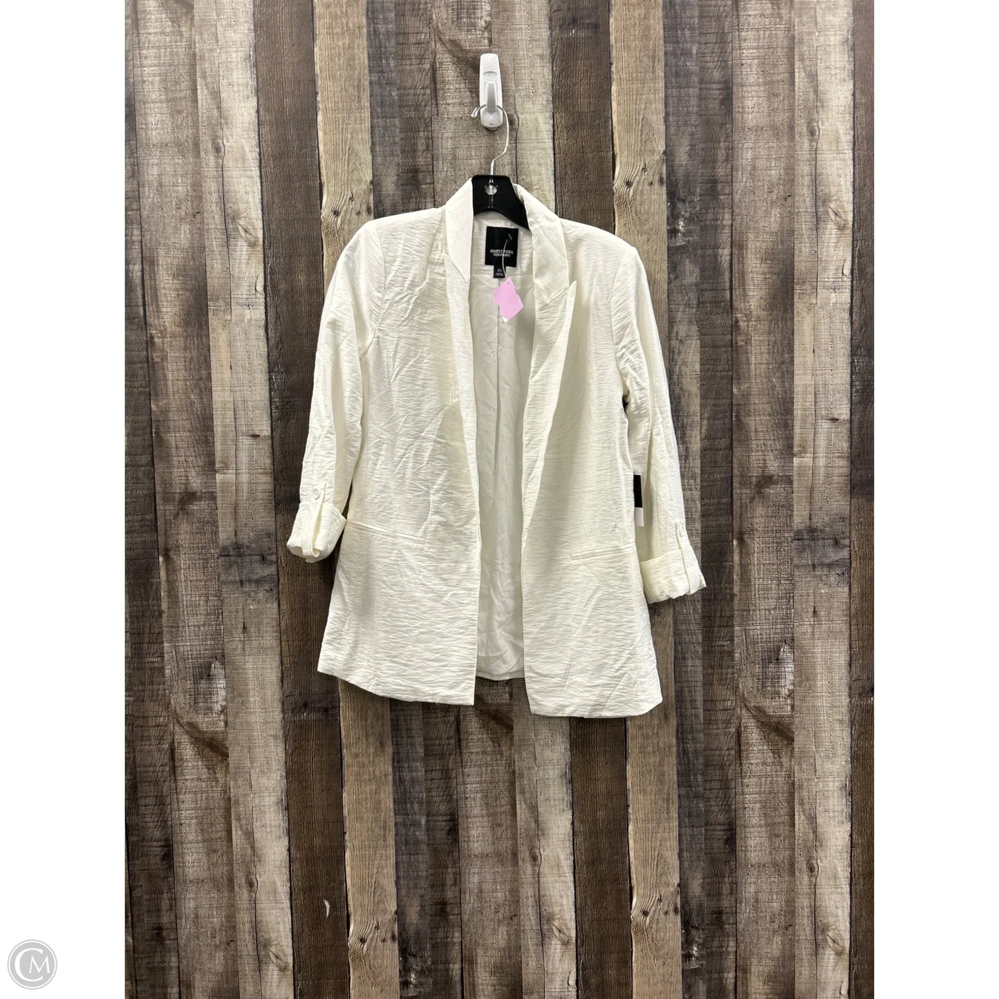 Blazer By Simply Vera In White, Size: Xs