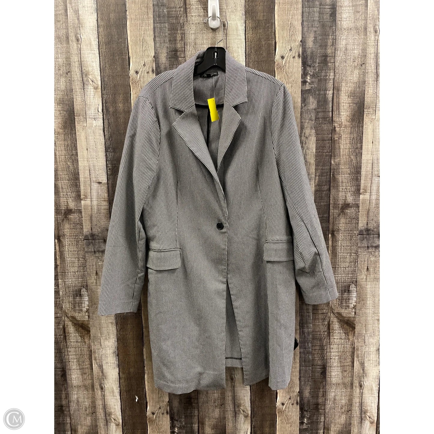 Blazer By Adrianna Papell In Checkered Pattern, Size: Xl