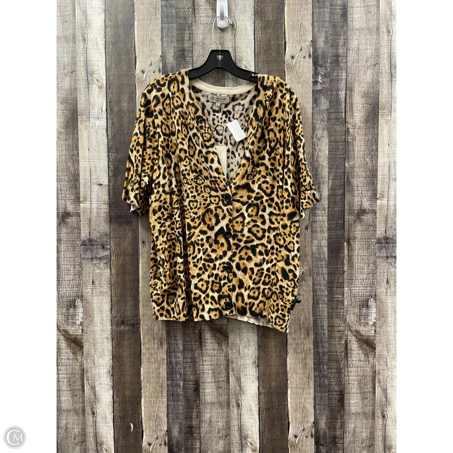 Cardigan By Jones New York In Animal Print, Size: 3x