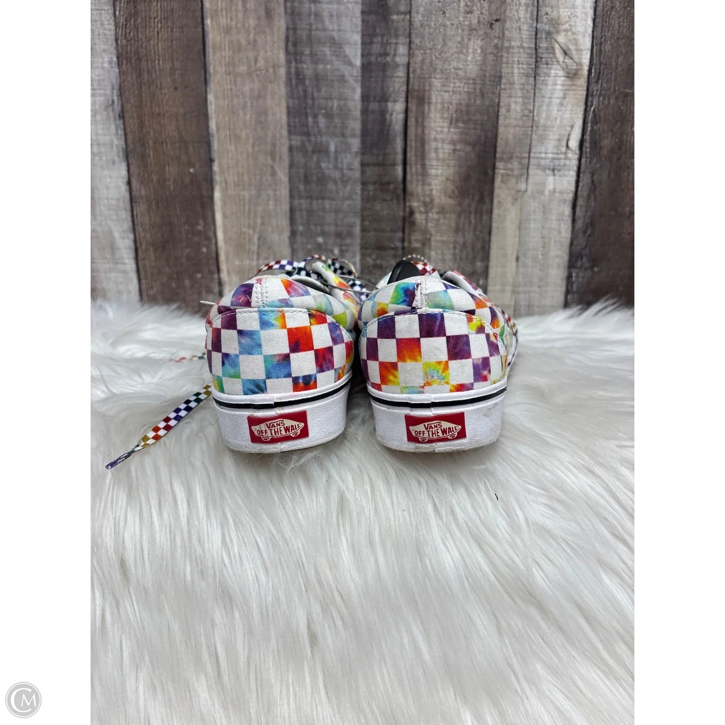 Shoes Athletic By Vans In Rainbow Print, Size: 7.5