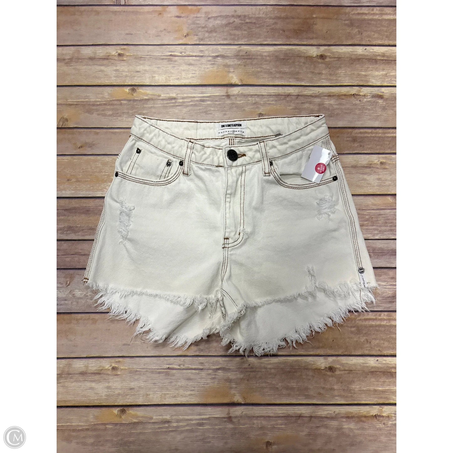 Shorts By Cme In Cream Denim, Size: 6