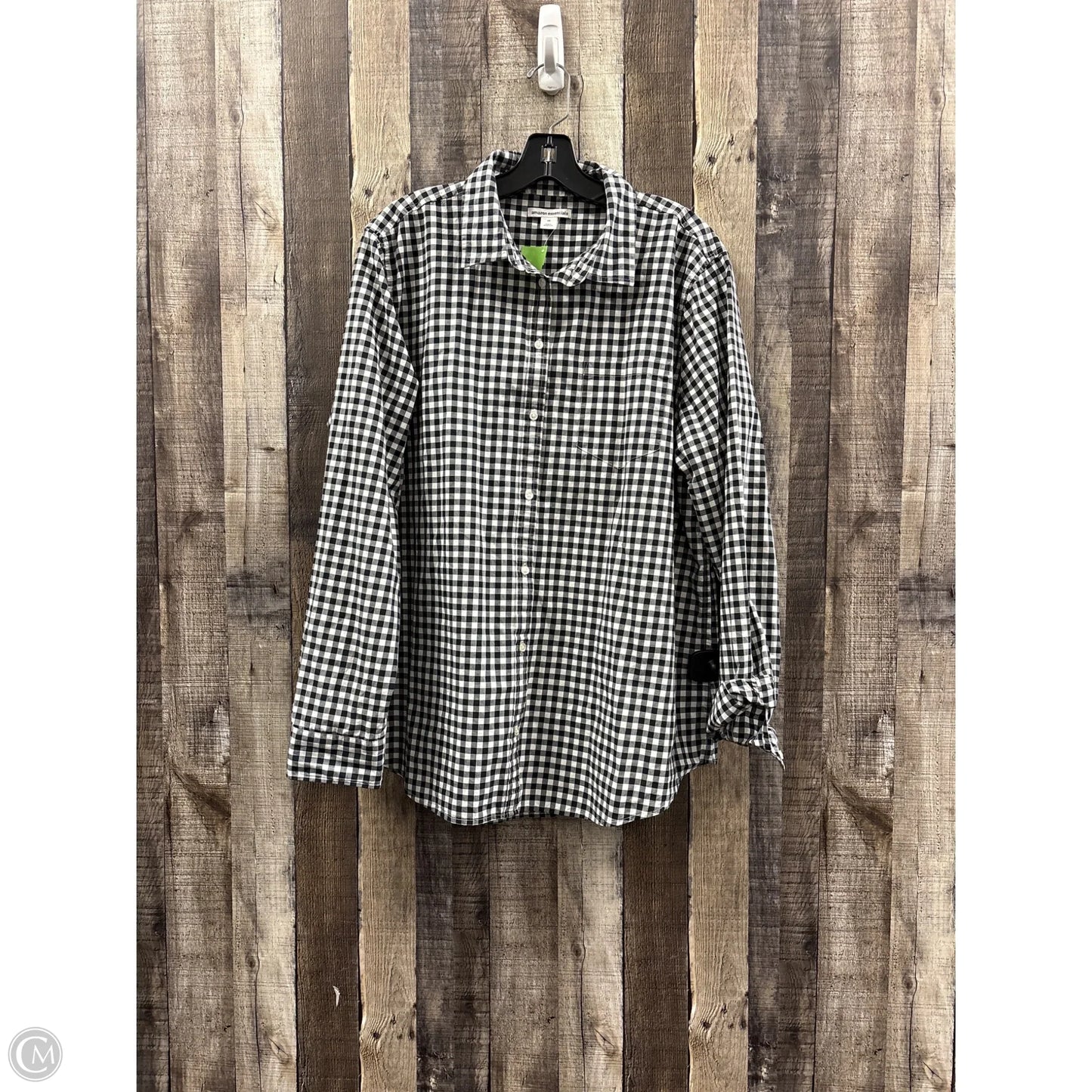 Top Long Sleeve By Amazon Essentials In Black, Size: Xxl