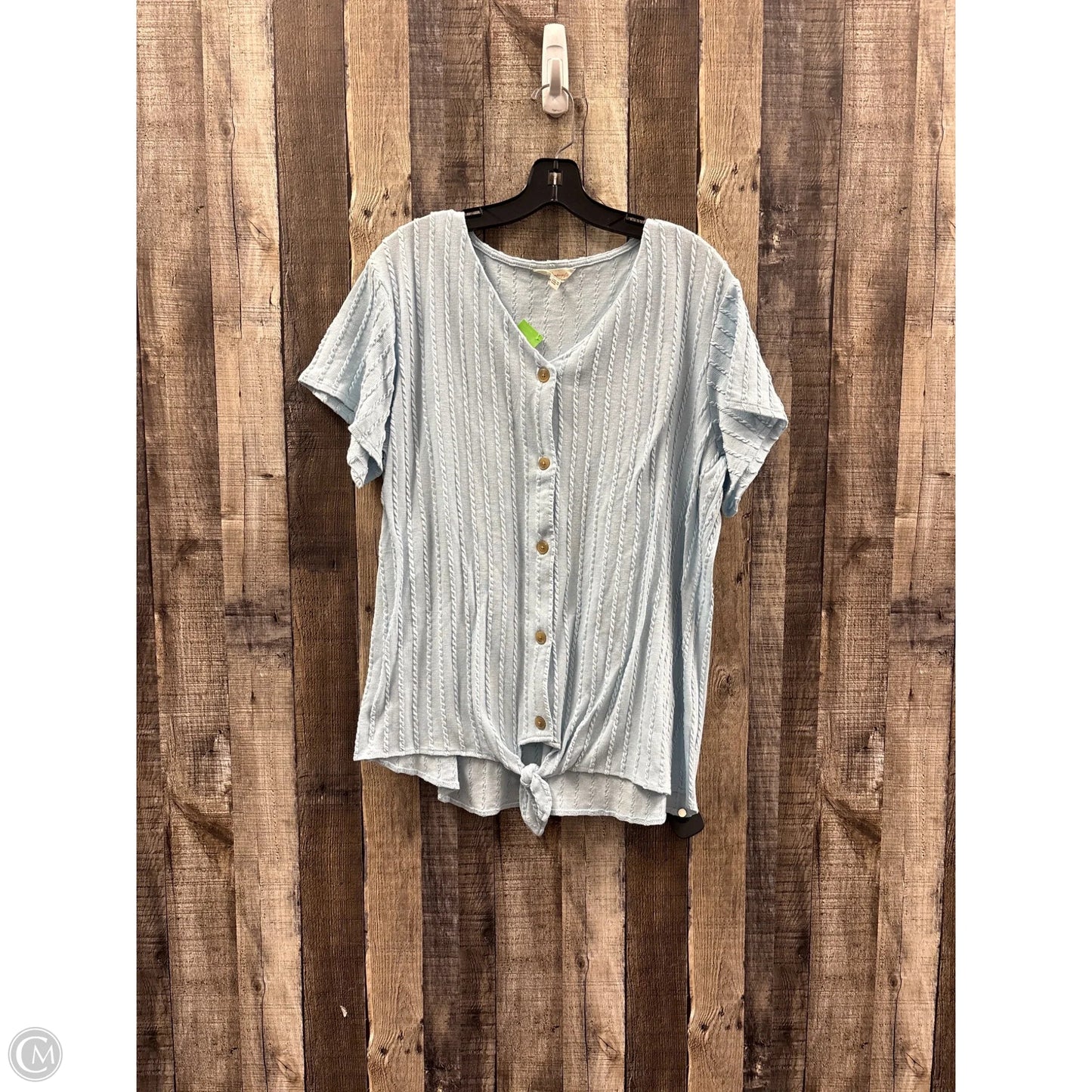 Top Short Sleeve By Weatherproof In Blue, Size: Xxl