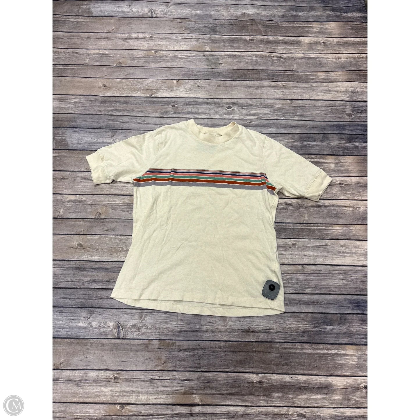 Top Short Sleeve By Madewell In Beige, Size: S