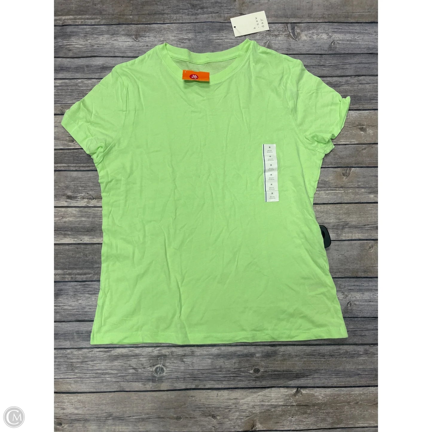 Top Short Sleeve Basic By A New Day In Green, Size: M
