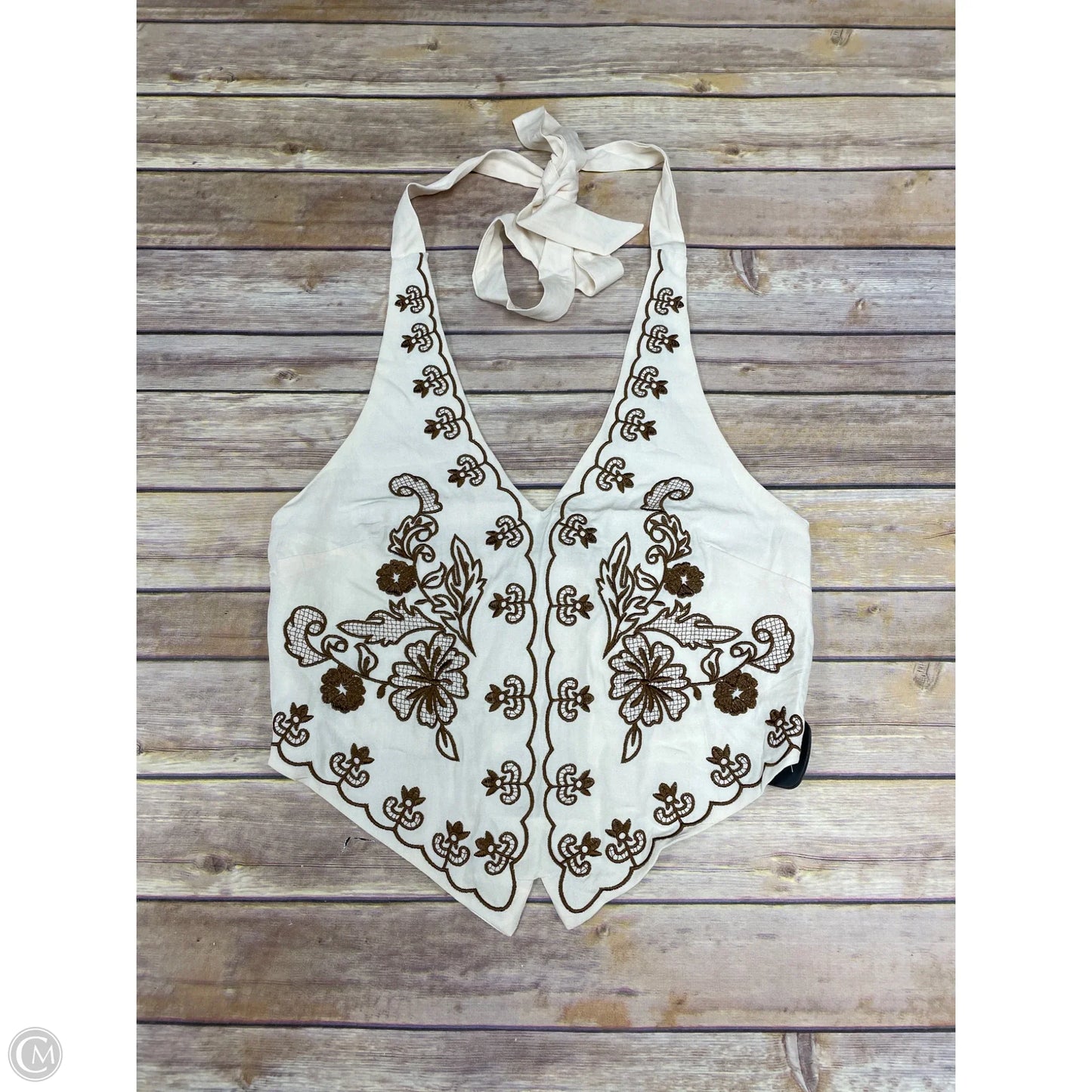 Top Sleeveless By Cmf In Cream, Size: S