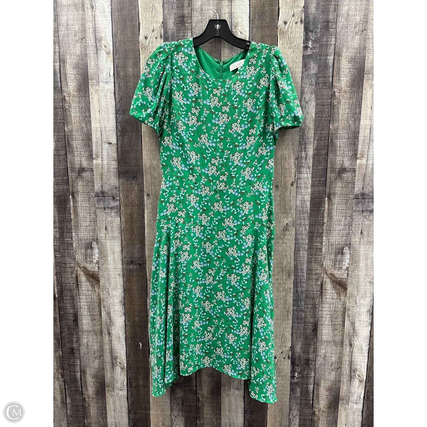 Dress Casual Midi By Loft In Green, Size: S