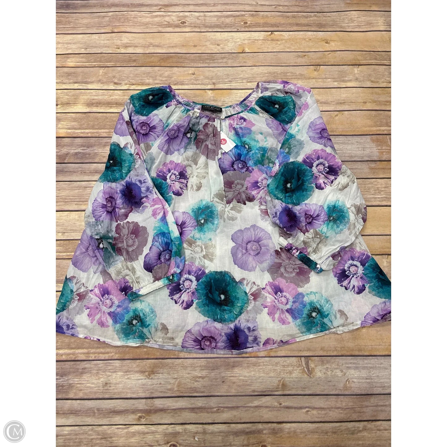 Top Long Sleeve By Lane Bryant In Floral Print, Size: 3x