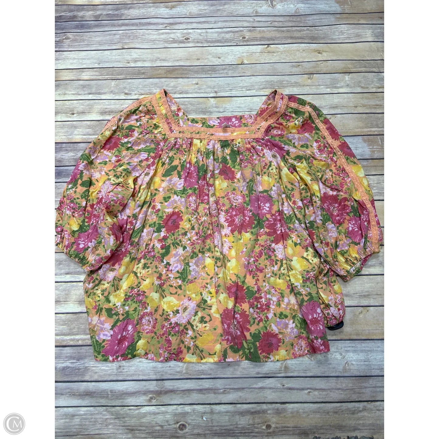 Top Long Sleeve By Lc Lauren Conrad In Floral Print, Size: 3x
