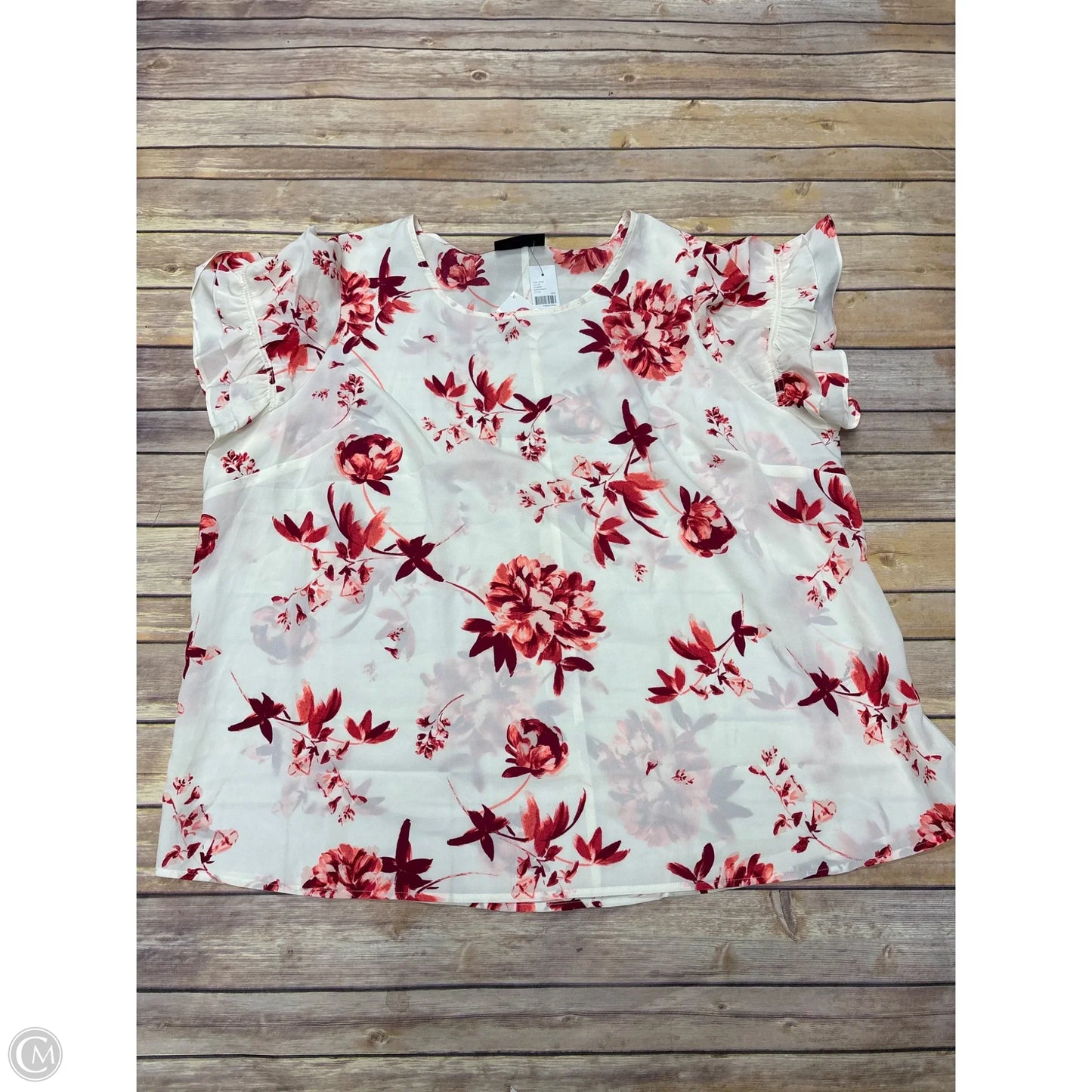 Top Short Sleeve By Lane Bryant In Floral Print, Size: 3x