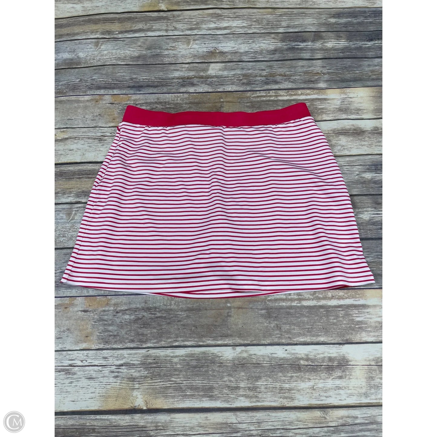 Skirt Mini & Short By Chicos In Striped Pattern, Size: Xl