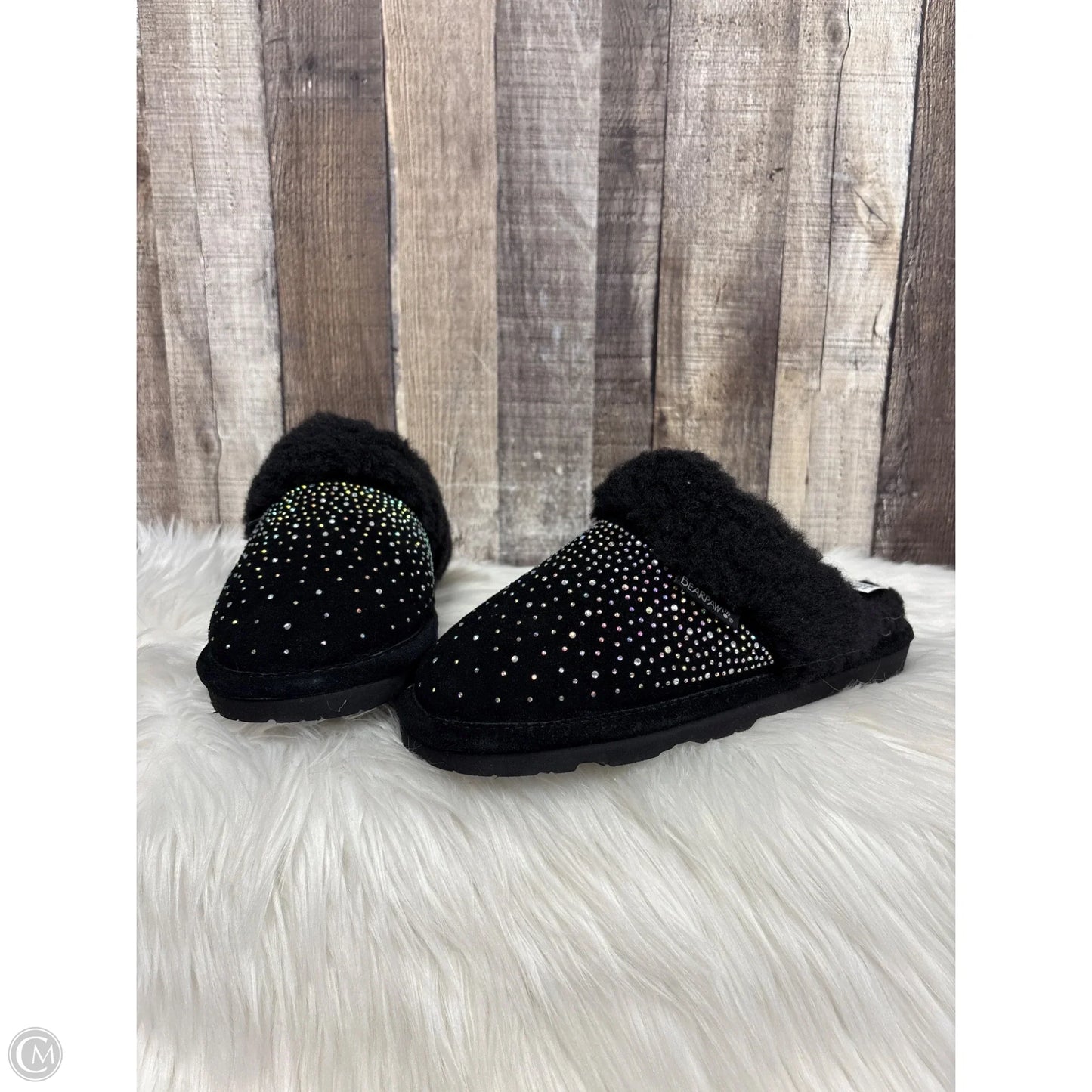 Slippers By Bearpaw In Black, Size: 8