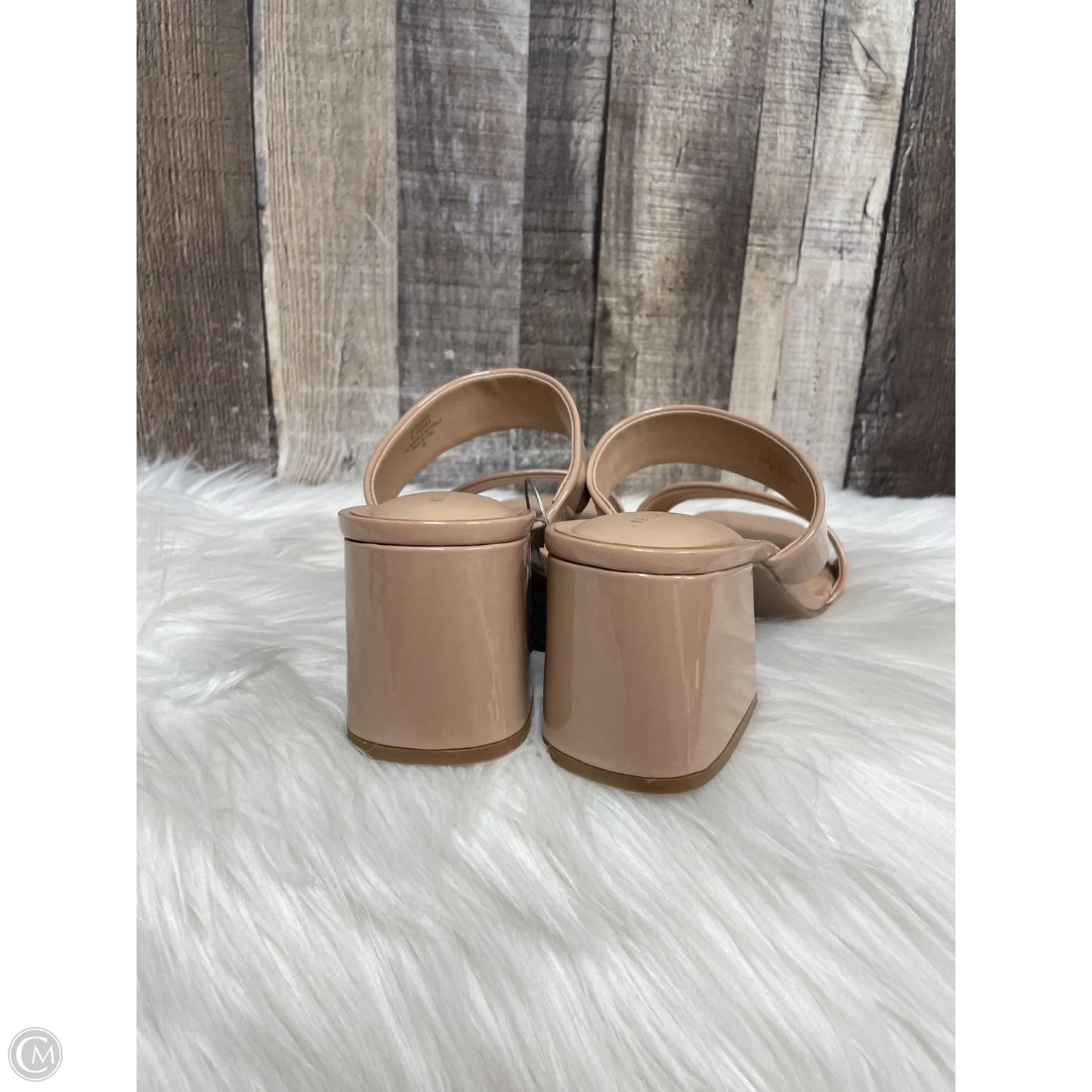 Sandals Heels Block By Kelly And Katie In Brown, Size: 9.5
