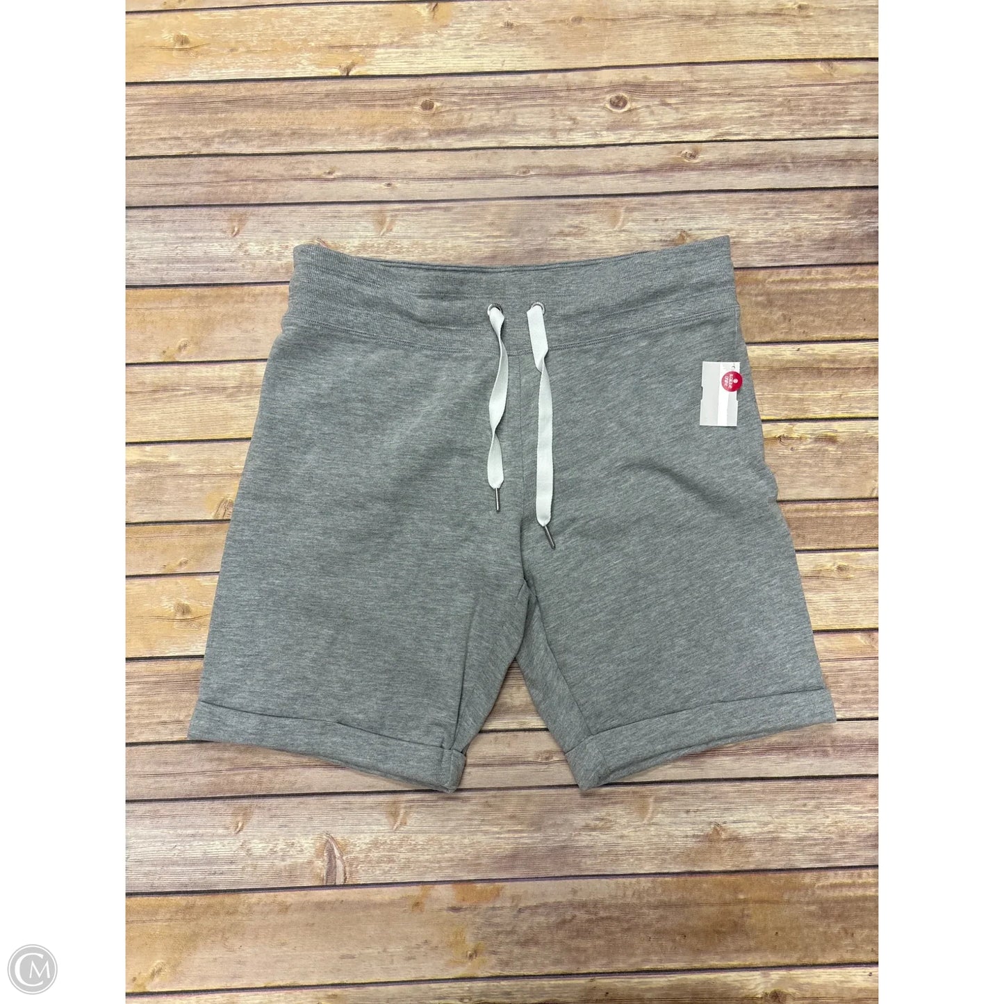 Athletic Shorts By Calvin Klein In Grey, Size: L