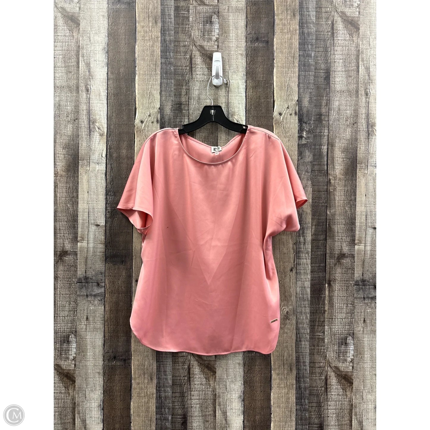 Top Short Sleeve By Anne Klein In Pink, Size: L