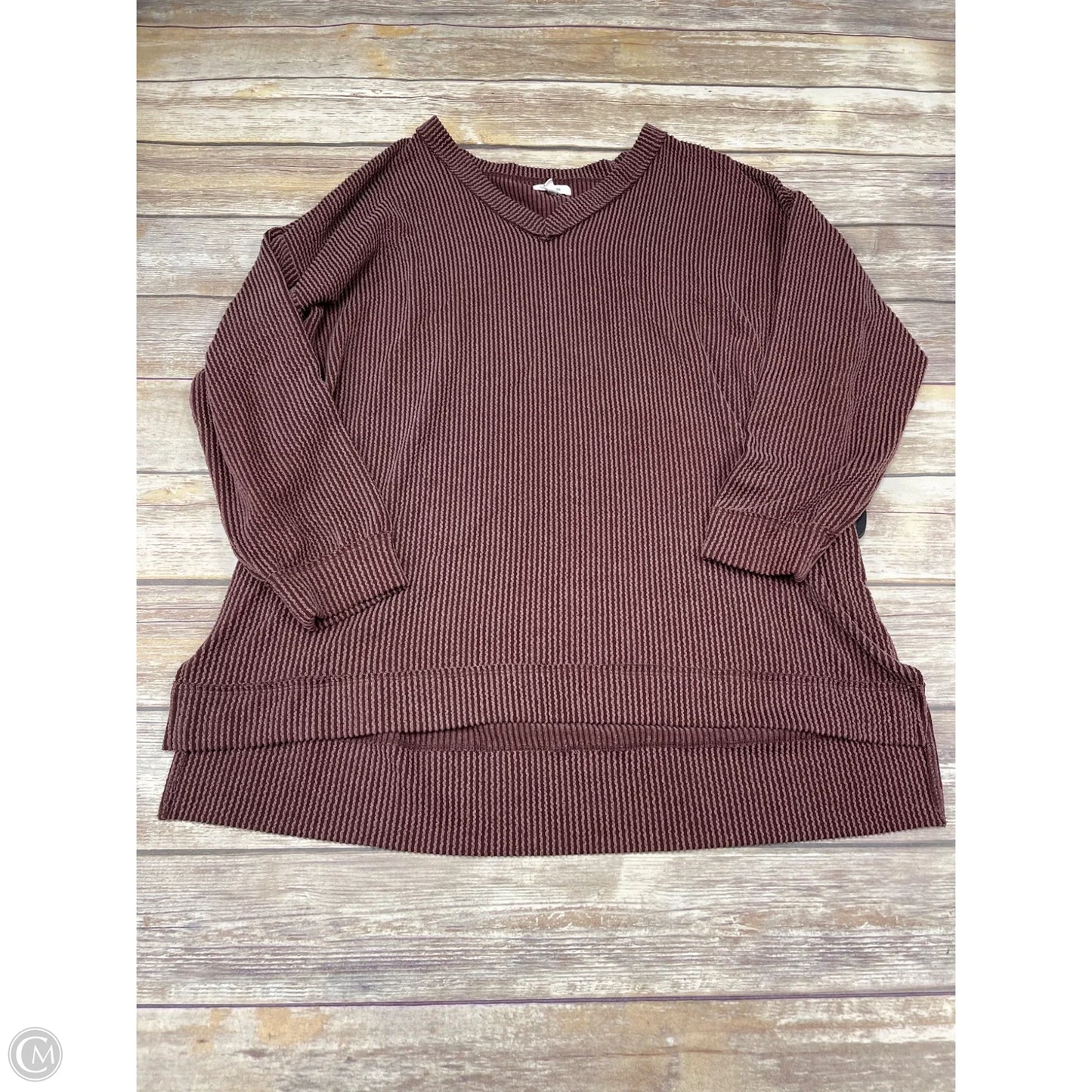 Top Long Sleeve By Maurices In Purple, Size: Xl