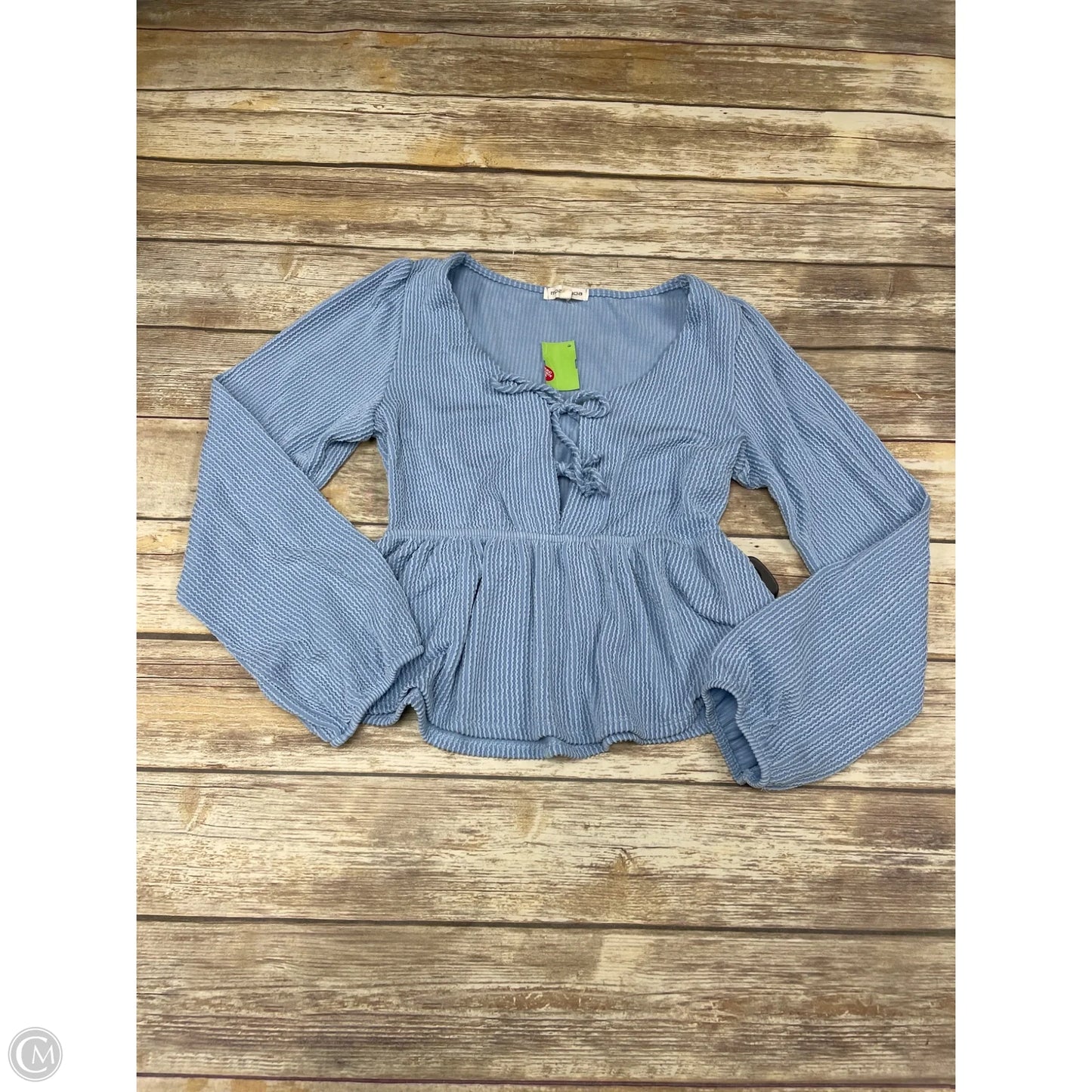 Top Long Sleeve By Moa Moa In Blue, Size: L