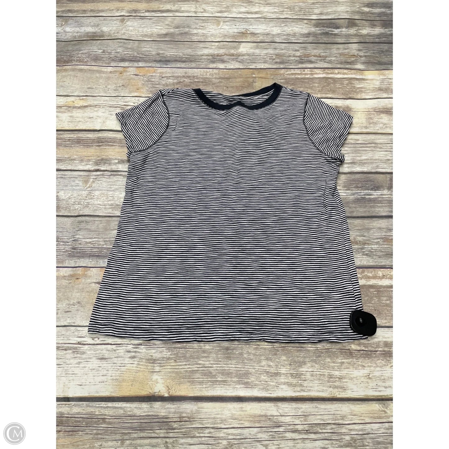 Top Short Sleeve Basic By Universal Thread In Striped Pattern, Size: L