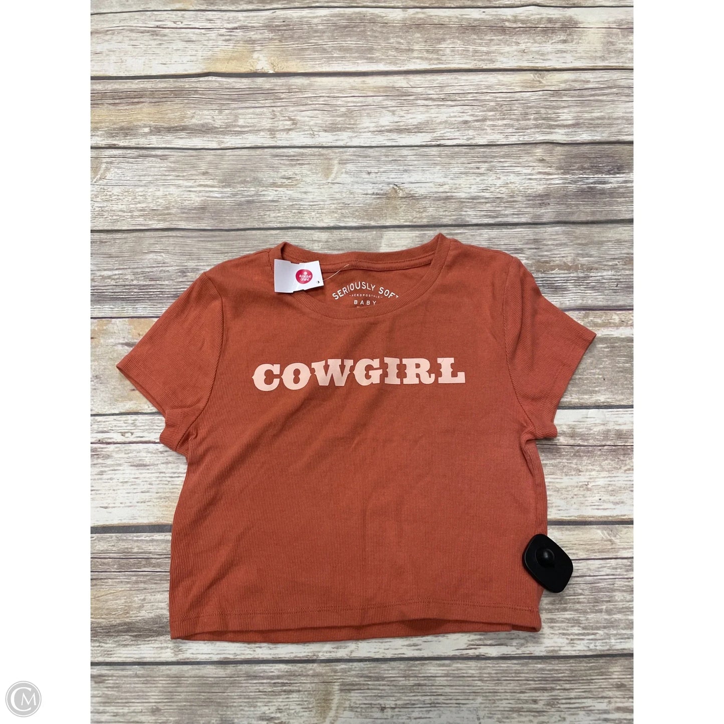 Top Short Sleeve By Aeropostale In Orange, Size: L