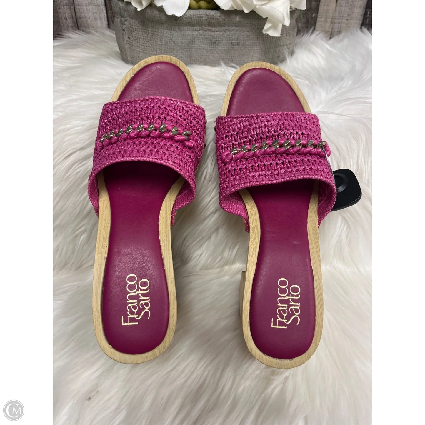 Sandals Heels Block By Franco Sarto In Pink, Size: 10