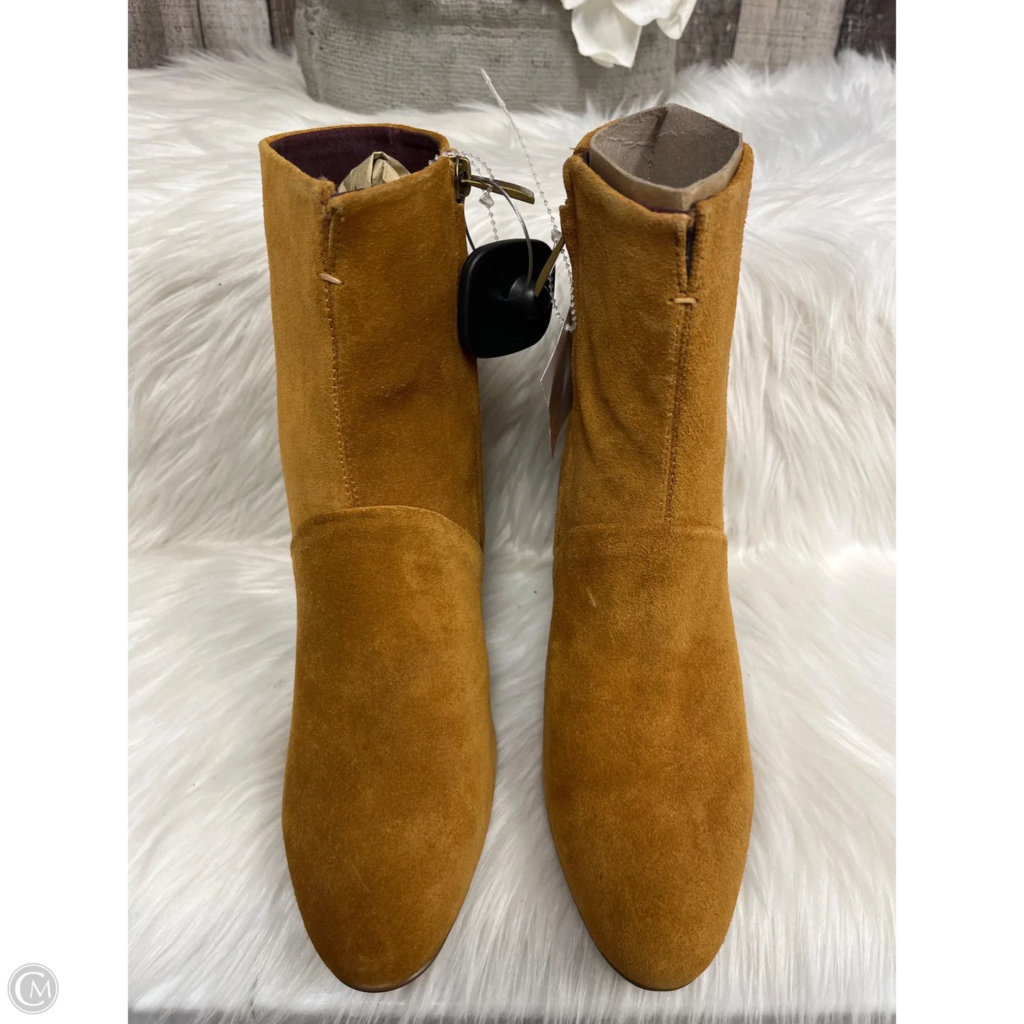 Boots Ankle Heels By Franco Sarto In Brown, Size: 8