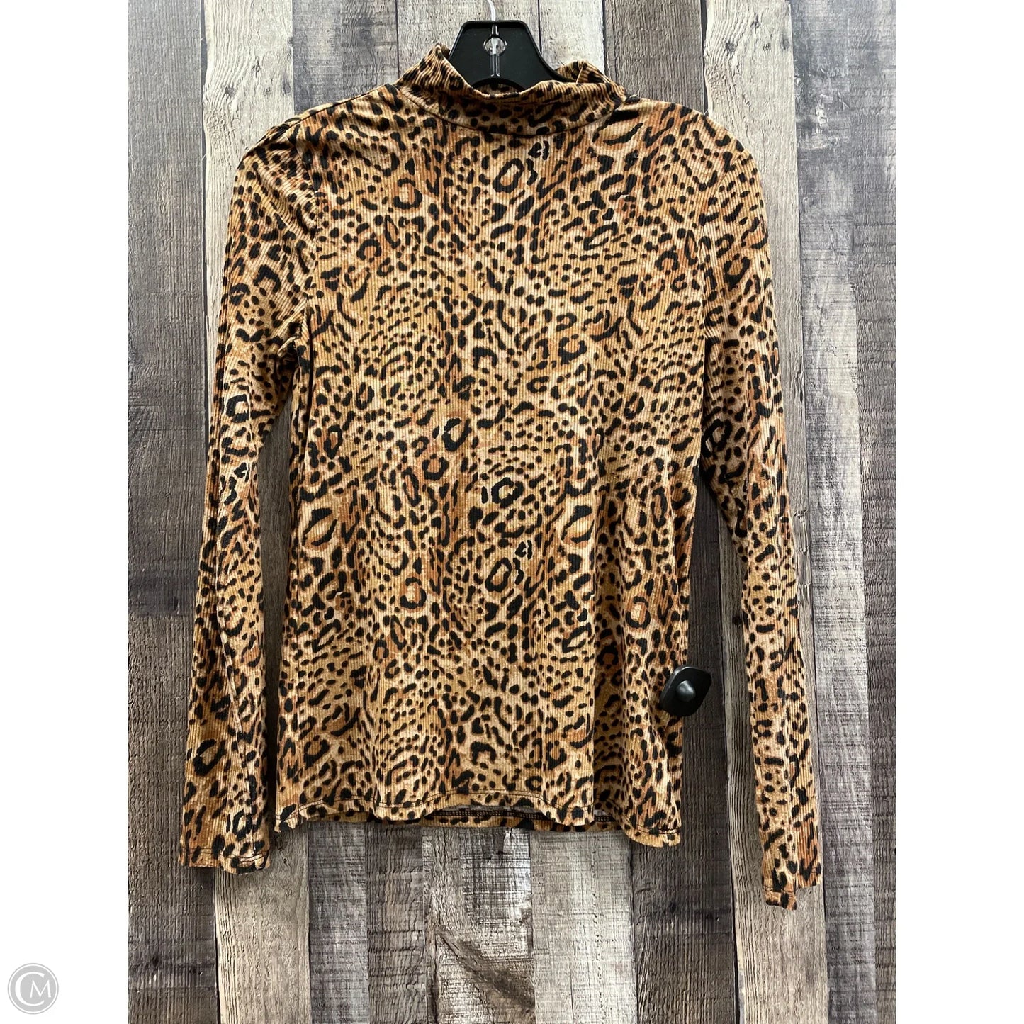 Top Long Sleeve By No Boundaries In Animal Print, Size: M